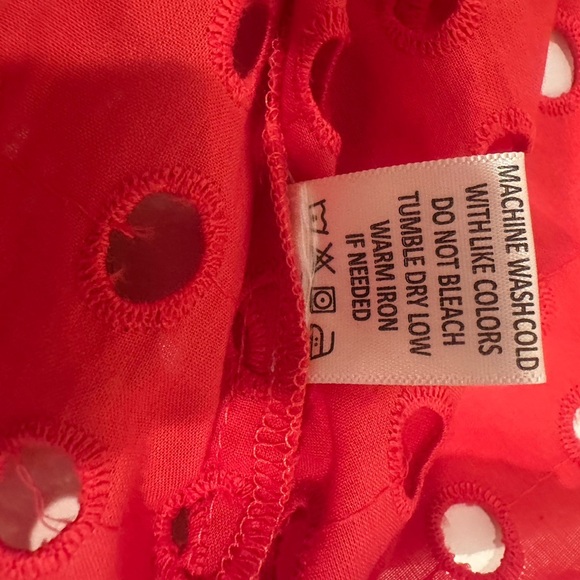 NWT Resortwear 2-Piece Pink Eyelet Lace Pockets Wide Leg Sz L Coastal Swim Cover - Picture 9 of 12